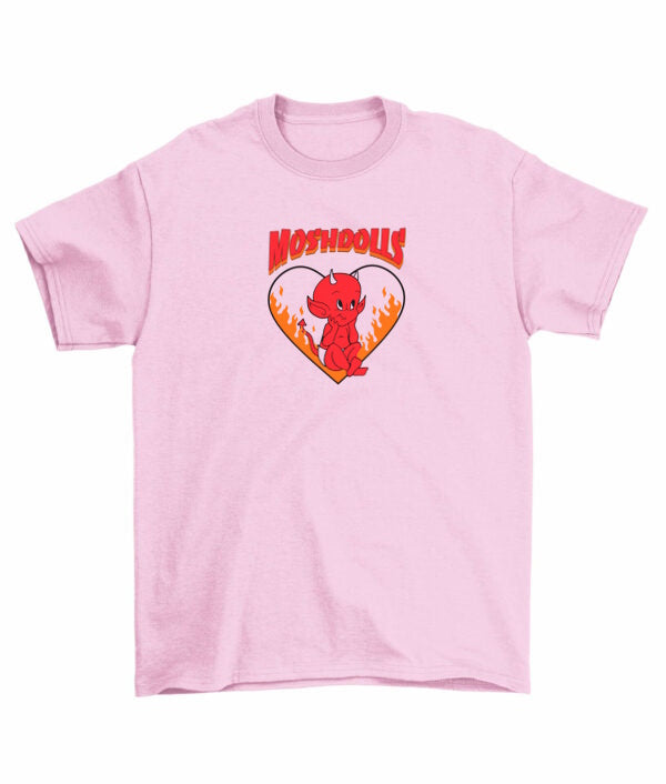moshdolls, cheeky devil tee, devil heart, cute lil devil, punk, alternative style