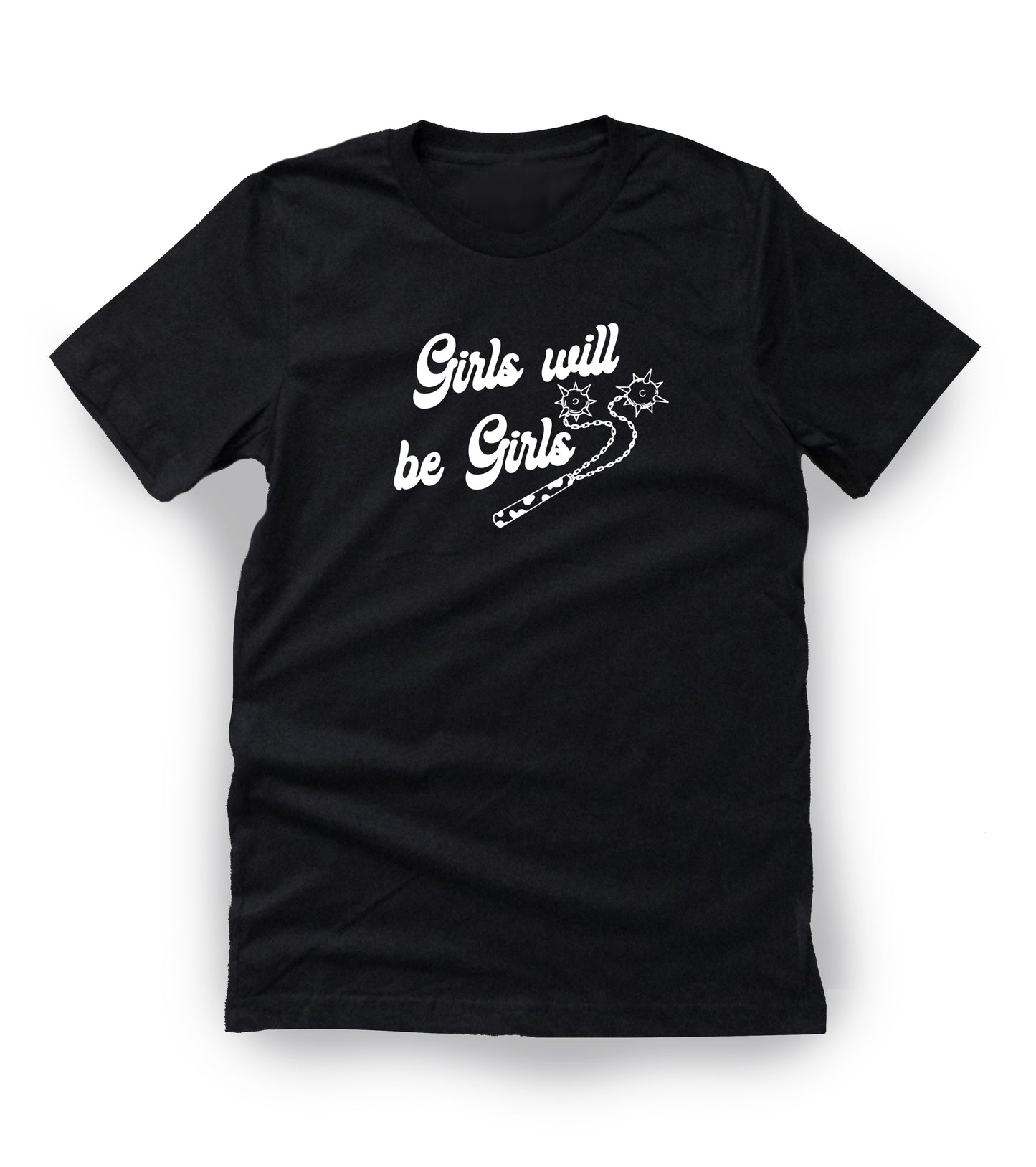 moshdolls, girls will be girls, alt style tee, feminist punk tee