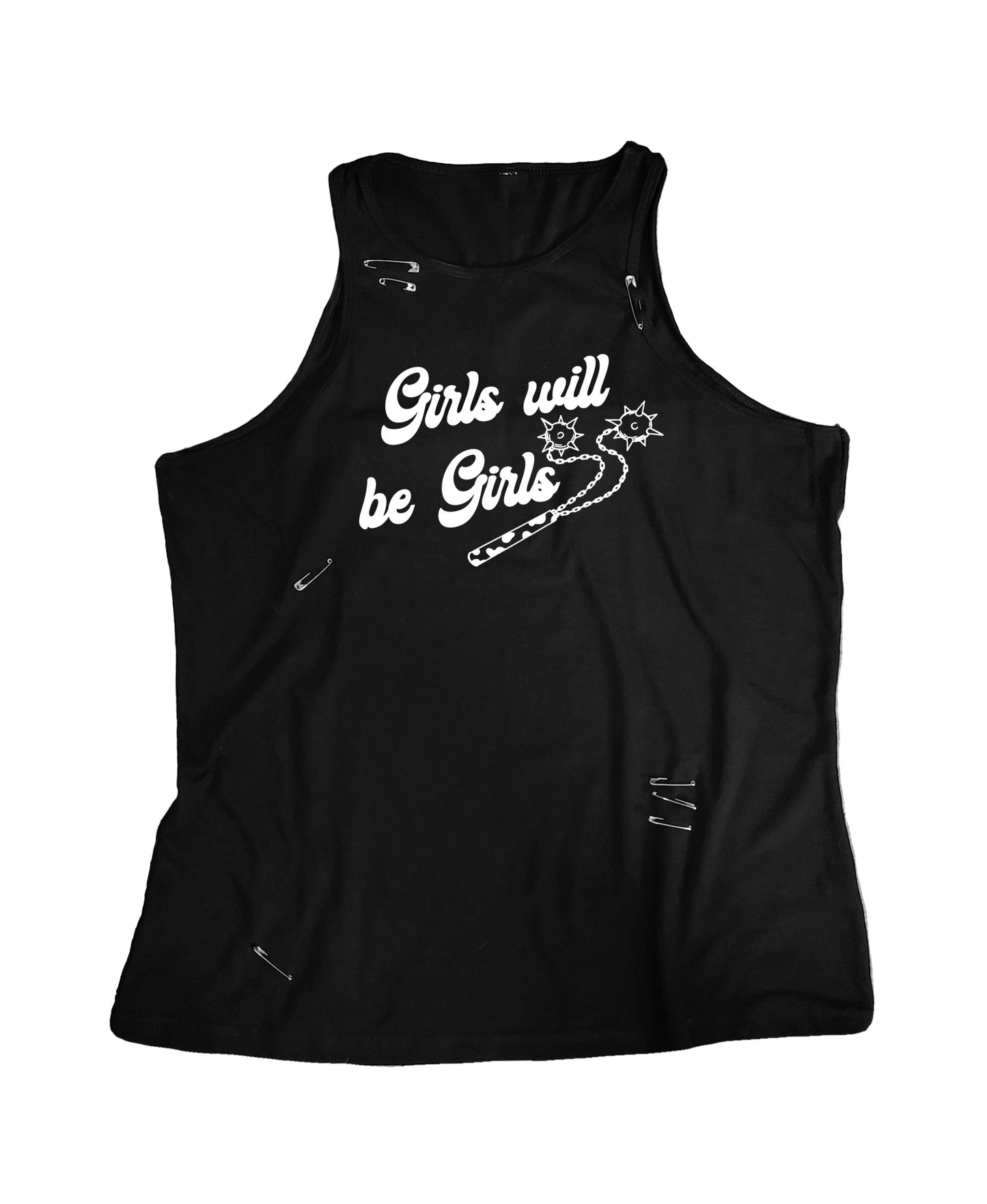 moshdolls, punk rock tank, girls will be girls, alternative style, femme, punk style