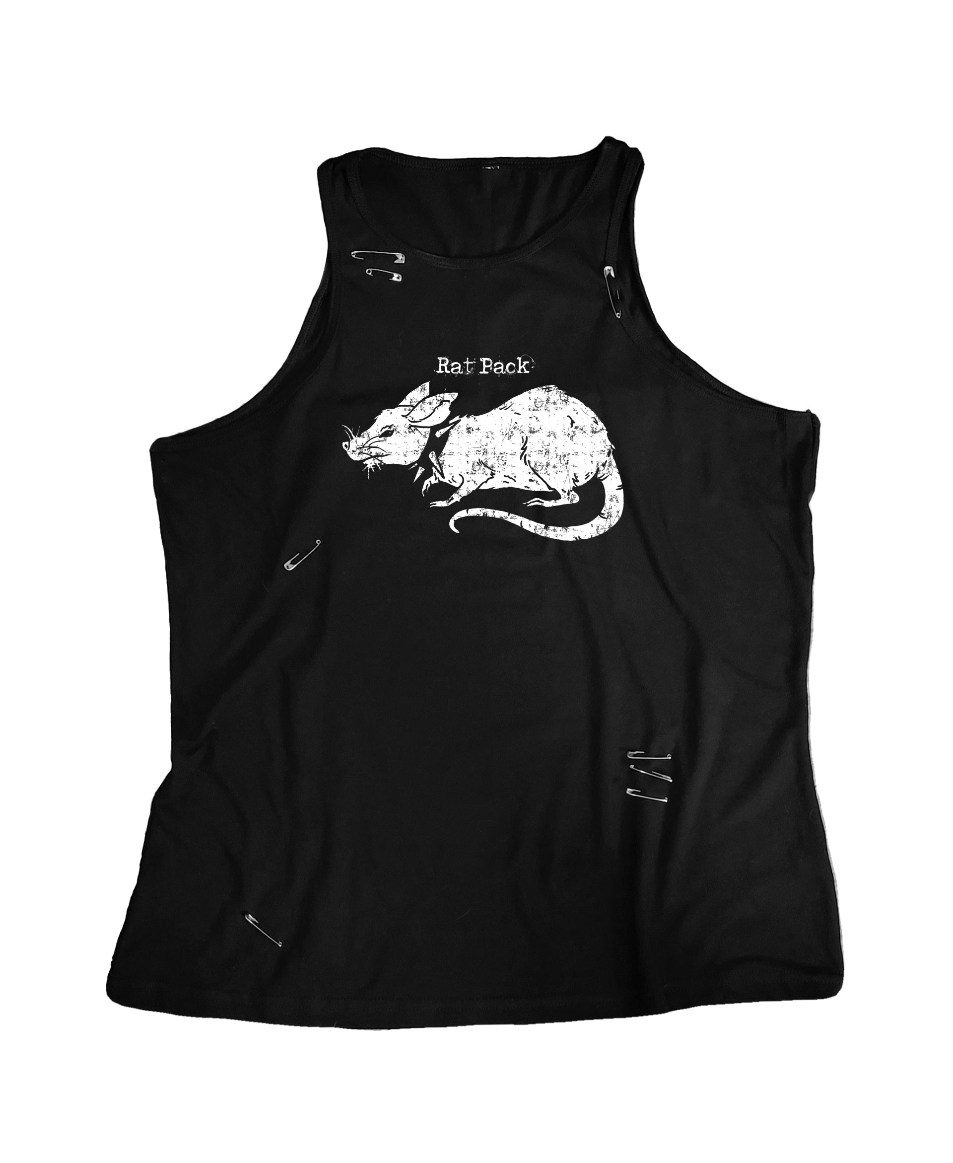 moshdolls, rat pack tank, punk rat, punk rock rat, alternative style tank, grunge
