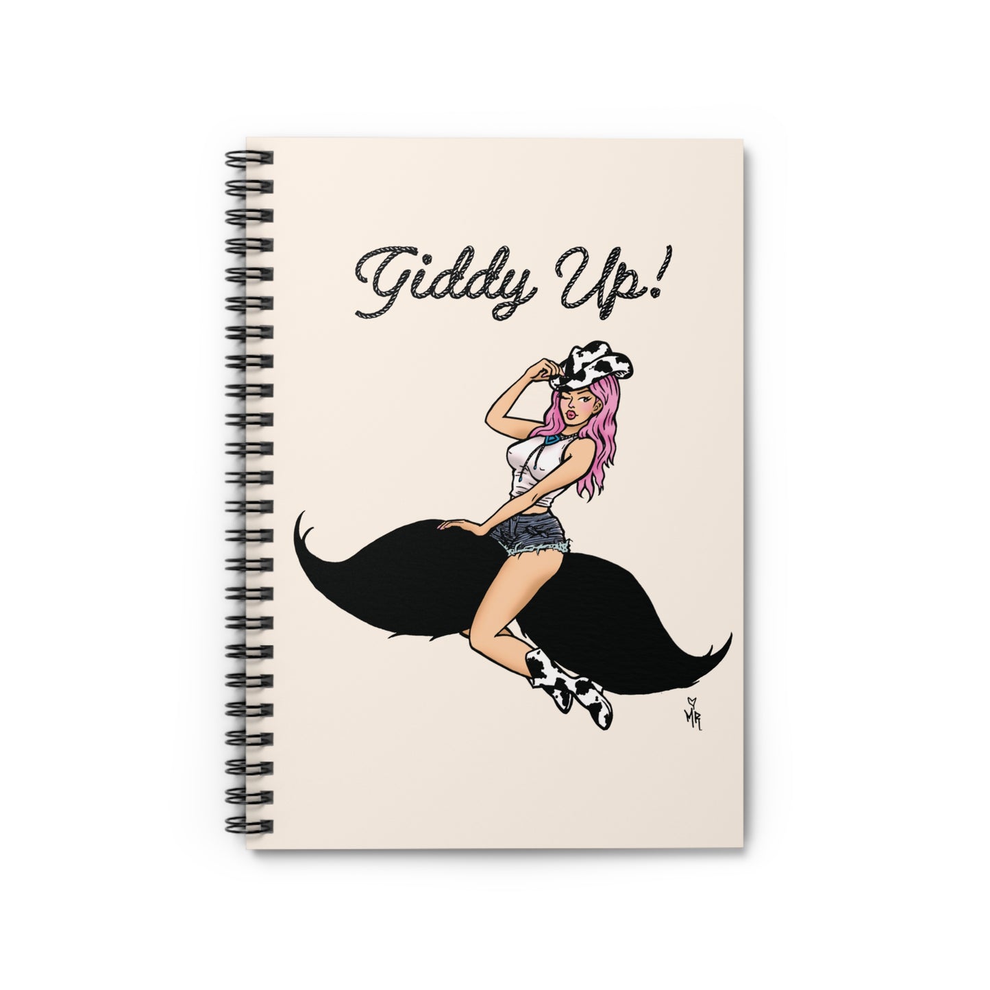 Mustache Rider 6x8" Notebook