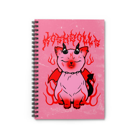 Devil Kitty Notebook - Pink
