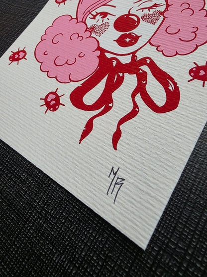 5x7 Clown Girl Print
