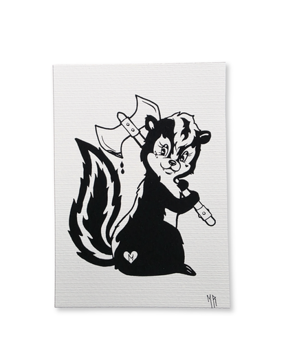 5x7 Skunk Print