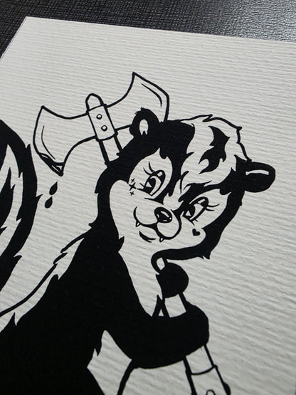 5x7 Skunk Print