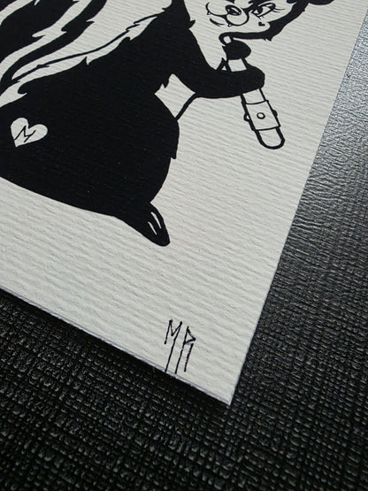 5x7 Skunk Print